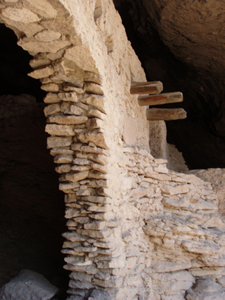 Beams and stone walls